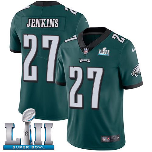 Men Philadelphia Eagles #27 Jenkins Green Limited 2018 Super Bowl NFL Jerseys